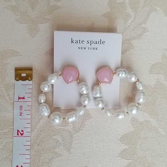 Kate Spade NY Stone & Pearl Door Knocker Earrings - Picture 6 of 8
